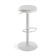 Versa Zena Sgabello Alto da Bar, Rotante, Misure (A x L x l) 81,5 x 35 x 35 cm, Acciaio, Color Bianco