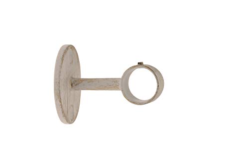 FER TENDANCE | Ø20 | 1 Support Tête de Lit 5CM | Blanc Patiné Or