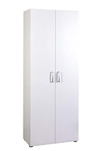 Composad Armadio Legno 2 Ante con CASSETTIERA CASSETTI Laccato Bianco ARMADIETTO SCARPIERA 5 Ripiani