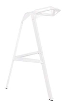 Shumee - Sgabello moderno Split Premium, in alluminio bianco.