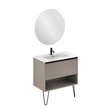 Amizuva Yoko Mobile Bagno, Legno, Grigio, 80 cm