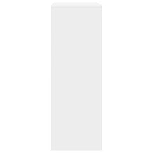 Credenza Armadietto in Legno Armadietto per Telefono Armadietto per Camera da Letto Armadietto Cucina con 6 Cassetti Bianco Lucido 50x34x96 cm in Truciolato