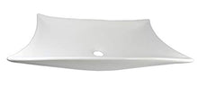1 lavabo in ceramica ovale rettangolare grande 56,5 cm L x 38 cm B