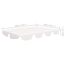 Tidyard Baldacchino di Ricambio per Dondolo da Giardino 226x186 cm Crema/Giallo/Arancione/Rosso Vino/Marrone/Bianco,Tetto per Dondolo da Giardino per Esterno