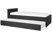 Beliani Divano Letto Estraibile in Tessuto Grigio Scuro Rete a Doghe 80 x 200 cm Marmande