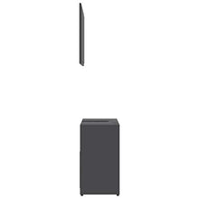 mewmewcat Set di 2 mobili da Bagno con Specchio a Parete, unità da Pavimento sotto Il lavandino, Grigio