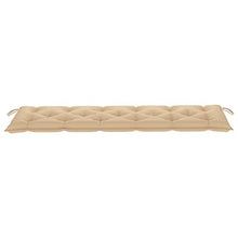 vidaXL Panca da Giardino con Cuscino Beige 175 cm Massello di Teak