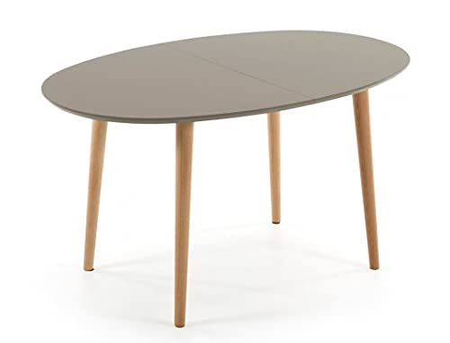 Kave Home - Oqui Tavolo allungabile Ovale 140-220 cm Marrone