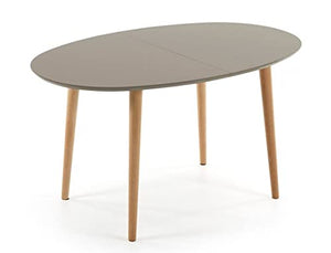 Kave Home - Oqui Tavolo allungabile Ovale 140-220 cm Marrone