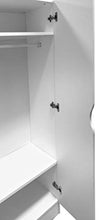 leomark Bianco Armadio funzionale in Legno - Roma - con ante scorrevoli, mobiletto per bambini, Stile scandinavo, dim: 161,5 (Altezza) cm (Torre Eiffel)