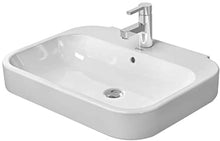 Lavabo Duravit Happy D.2 65cm con troppopieno, con Panca per Rubinetto, 3 Fori per Rubinetto, colorazione: Bianco con Wondergliss - 23166500301