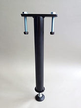 Générique - Set di 5 piedi per letto da 20 cm (con supporto centrale fissaggio senza forature) – Diametro Ø 40 mm – Nero – Rotondo