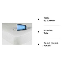COINGROSTEX Coprimaterasso Impermeabile Sanitario Salva Pipi Igienico Waterproof con Angoli Letto Singolo 1 Piazza
