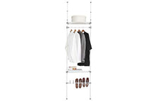 Kit Closet Vestidor 2 Baldas y Zapatero Armadietti per Interni, Bianco, unico
