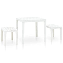 vidaXL Tavolo da Giardino con 2 Panche in Plastica Antracite