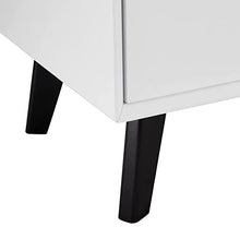 Ibbe Design Cassetti Armadietto Cassettiera Bianco Nero Credenza con 6 Cassetti di Stile Moderno Scandinavo Lyon per Soggiorno Camera da Letto Corridoio, Gambe in Legno Masselo Nero