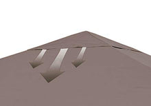 QUICK STAR Tetto di Ricambio per Gazebo 3x4m Marrone-Grigio