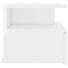 Festnight Comodino Pensile Camera da Letto Truciolato,Comodino Sospeso,Comodini Bianchi,Mensola Comodino,Comodini Sospesi Camera da Letto,Comodini Moderni,Mensole con Cassetto da Parete 40x31x27 cm
