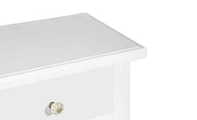 Dmora Comodino 3 cassetti, Legno, Bianco, 61 x 66 x 34 cm