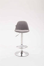 CLP 2X Sgabelli Design Kiel in Stoffa I Coppia Sgabelli Cucina Girevoli Regolabili 60-82cm I Sgabelli Bar Imbottiti, Colore:Grigio
