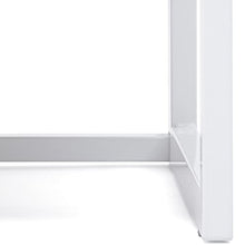 DS Dropshipping Comodini Eco Three 40x40 Alto 47 cm in Legno massello 18 mm e Gambe in Acciaio Laccato Bianco