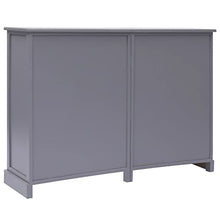 vidaXL Credenza con 10 Cassetti e Scomparti con Ante Elegante Robusta Cassettiera Armadietto Mobile Grigia 113x30x79 cm in Legno e MDF