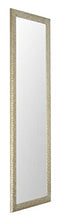 MO.WA Specchio Parete Lungo Legno Argento Champagne cm. 44x139 Cornice da Appendere in Verticale e Orizzontale o appoggio Made in Italy.