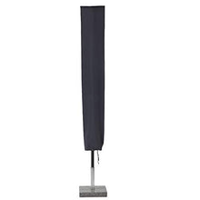 SONGMICS Copertura Ombrellone con Bacchetta, Tessuto Oxford 600D Impermeabile, Telo Protettivo per Ombrelloni Fino a 2 m, Anti-Sbiadimento, Cerniera, 134 x 25 cm, Nero GFC134BK