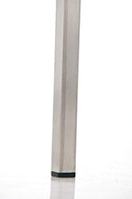 CLP Sgabello Alto Bar Freeport In Similpelle I Sedia Sgabello Design Bancone Imbottito In Acciaio Inox Alt. 76 CM, Colore:bianco