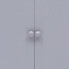 FAMIROSA Armadietto Grigio 60x30x75 cm in Legno di Paulownia