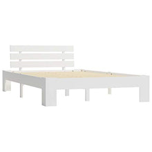 BIGTO - Struttura per letto in legno di pino massiccio, per camera da letto, stile C, colore: bianco, 140 x 200 cm