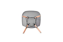 Sedie da scrivania/soggiorno/sedie da pranzo con gambe in faggio naturale e schienale in PP, chic confortevole con bel design, un set di 4 (grigio)
