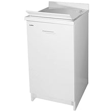 Mobile Lavatoio in nobilitato idrorepellente bianco Arredamenti Montegrappa Edilla 45x50x85 cm Apertura cerniere a sinistra SX Lavello Lavapanni Lavanderia Bagno Legno Asse Plastica Vasca Interno
