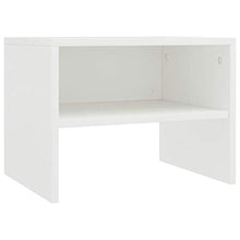 Lasamot Comodino in truciolare, Comodino Camera da Letto Stile Moderno 40 x 30 x 30 cm (Larghezza x profondità x Altezza) Bianco Set 1 Pezzi