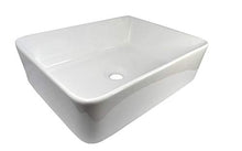 1 lavabo in ceramica rettangolare da bagno 48 cm L 37 cm B