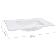 vidaXL Lavabo da Incasso 800x460x130 mm in SMC Bianco
