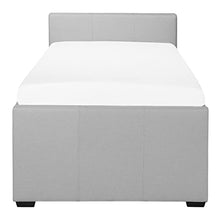Beliani Divano Letto Estraibile in Tessuto Grigio Chiaro Rete a Doghe 90 x 200 cm Marmande