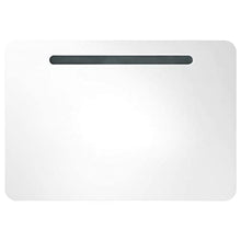 vidaXL Armadietto Bagno con Specchio e Luci LED con Ante e Ripiani Interni Elegante Moderno Funzionale Mobiletto Pensile 80x9,5x55 cm MDF e Melamina