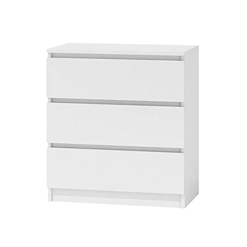 Selsey Cassettiera CLINO 4 (3 cassetti, Bianco)