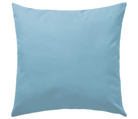 2 cuscini decorativi per divano, in poliestere, 60 x 60 cm, colore azzurro