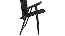 Hyfive - Sedia pieghevole da pranzo per esterni, giardino, campeggio, con imbottitura di lusso, colore: Nero
