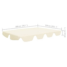 Oushome Baldacchino per Dondolo Giardino Crema 226x186 cm 270 g/m2