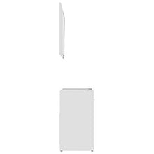 mewmewcat Set di mobili da Bagno, Mobile da Bagno con Specchio a Parete, sottolavello e Contenitore da Terra, Bianca