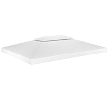 vidaXL Gazebo impermeabile a 2 livelli, per feste e giardino, copertura di ricambio per tetto, 310 g/m², 4 x 3 m, colore bianco