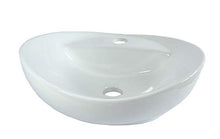 1 x lavandino in ceramica piccolo ovale lavabo in ceramica 405x330x145 mm