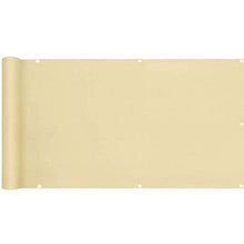 YIFANDU Frangivista 0.9x4m Impermeabile Rete Ombreggiante con Occhielli e Cordoncino per Balcone Giardino Protezione della, Color Crema