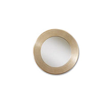MO.WA Specchio parete cm. 60, specchiera rotonda foglia argento champagne. Made in Italy