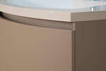 OrionShop Mobile Bagno Sospeso KAHINA da 80cm Tortora Opaco con Lavabo Specchio e Lampada LED Inclusi