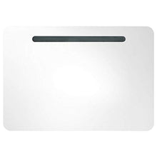 Tidyard Armadietto Bagno con Specchio e LED 80x11x55 cm