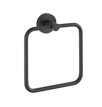 WENKO Portaasciugamani ad anello Bosio nero opaco acciaio inossidabile - Portasalviette, Acciaio inossidabile, 16 x 18 x 5 cm, Opaco